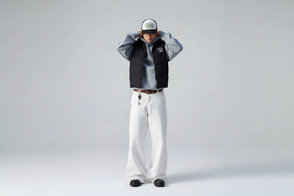 Loose-fitting casual wide-leg jeans